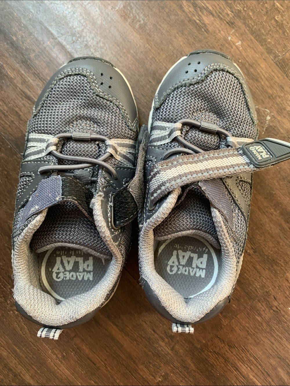 Stride Rite Gray and Black Kids Athletic Sneakers